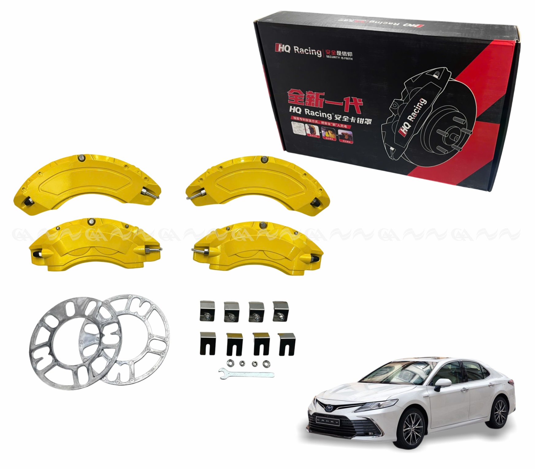 Ốp má phanh HQ Racing Camry 2023 vàng