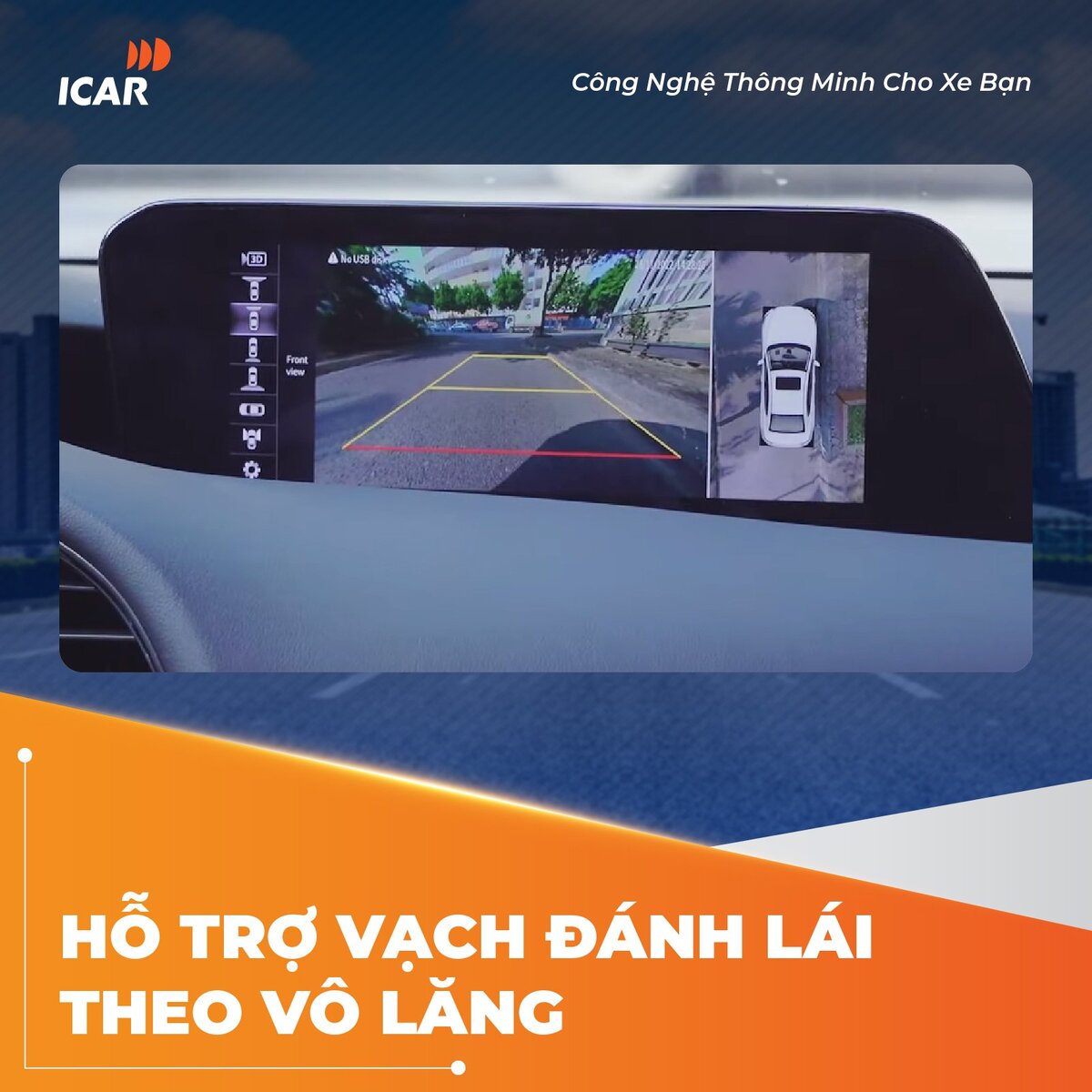 Nội thất xe Mazda với m&agrave;n h&igrave;nh hiển thị camera 360, n&uacute;m xoay điều khiển ZIN