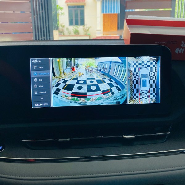 Giao diện m&agrave;n h&igrave;nh Camera 360 Icar Ellicam V6FT Territory với nhiều g&oacute;c nh&igrave;n t&ugrave;y chỉnh
