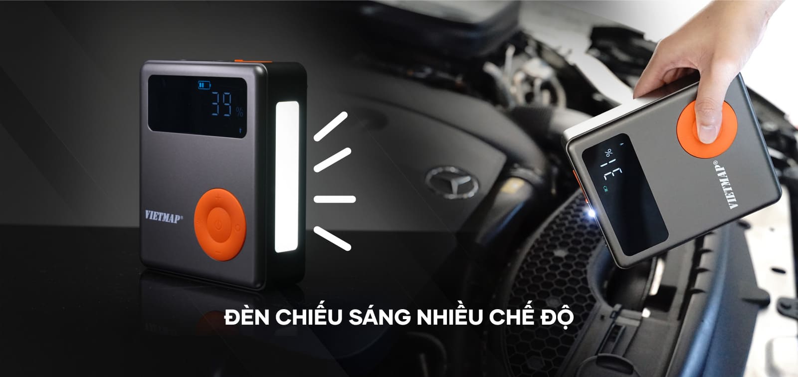 K&iacute;ch b&igrave;nh bơm lốp Vietmap DK-MF139 đa năng với c&aacute;c phụ kiện