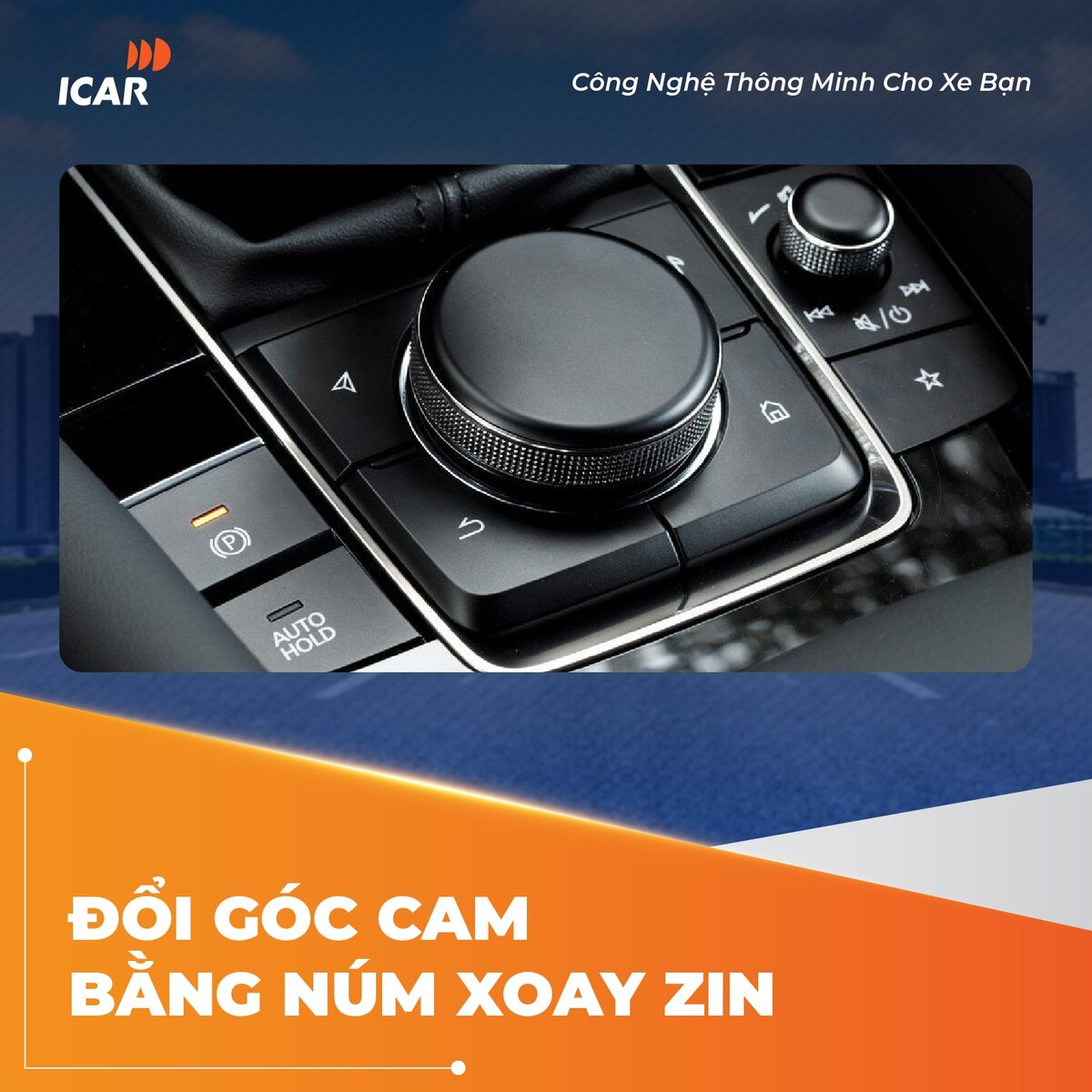 M&agrave;n h&igrave;nh giải tr&iacute; xe Mazda hiển thị giao diện Camera 360 Icar Elliview M11 Lite
