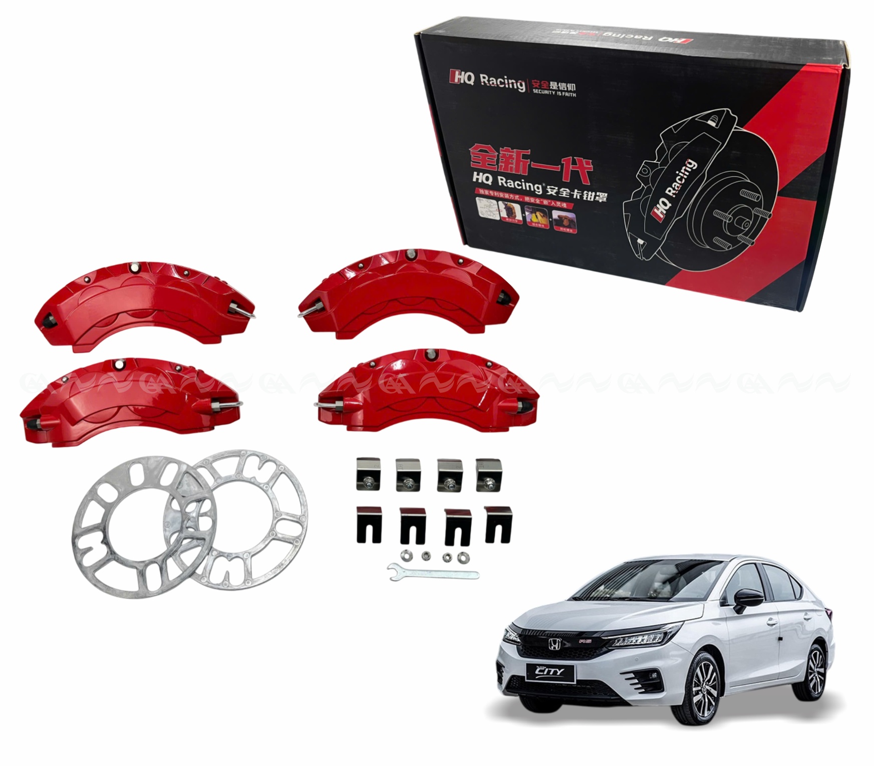  Ốp má phanh HQ Racing City 2021 đỏ - ảnh 1