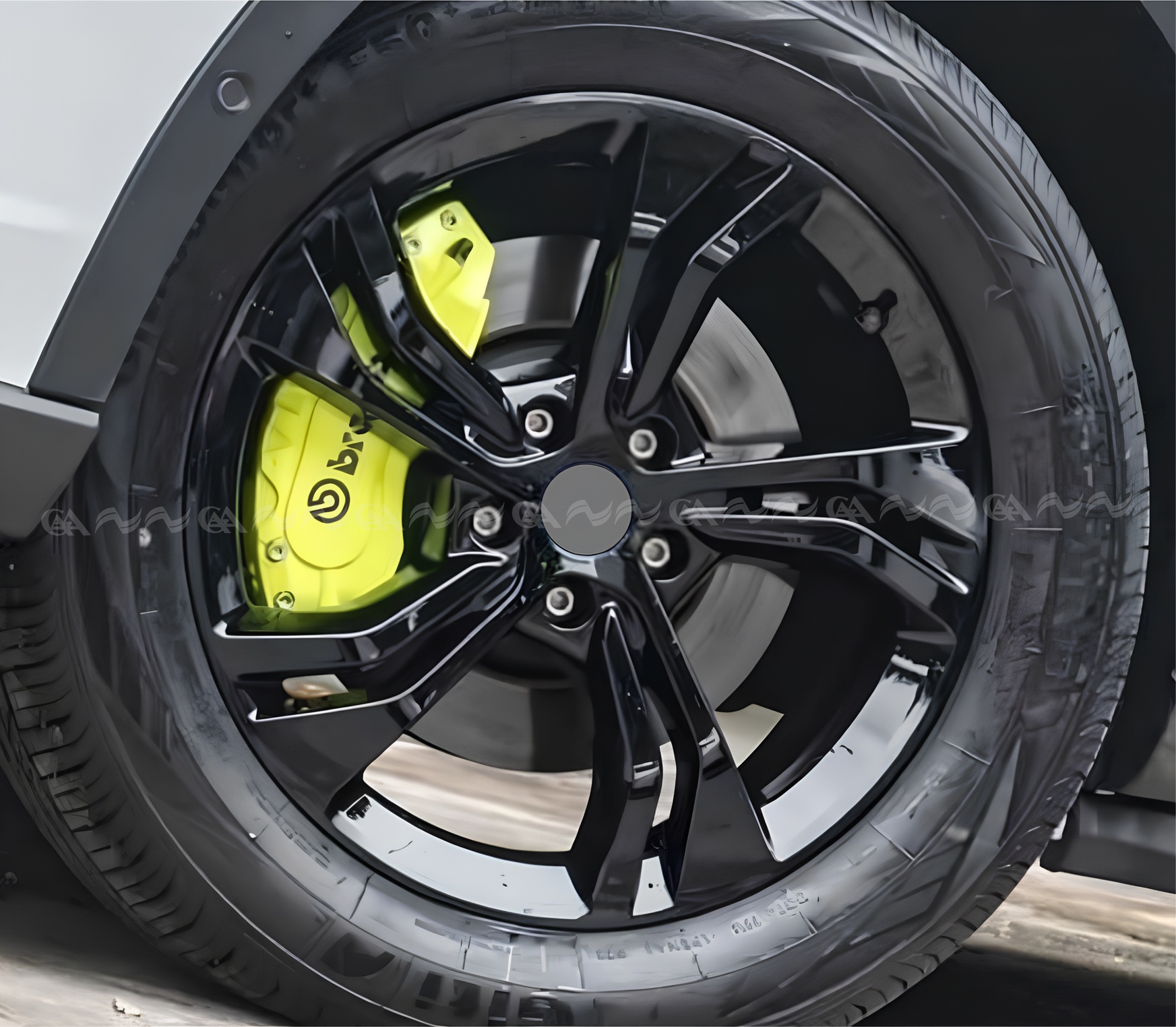 Ốp má phanh HQ Racing Tucson 2022 - 2024 xanh chuối - ảnh 4