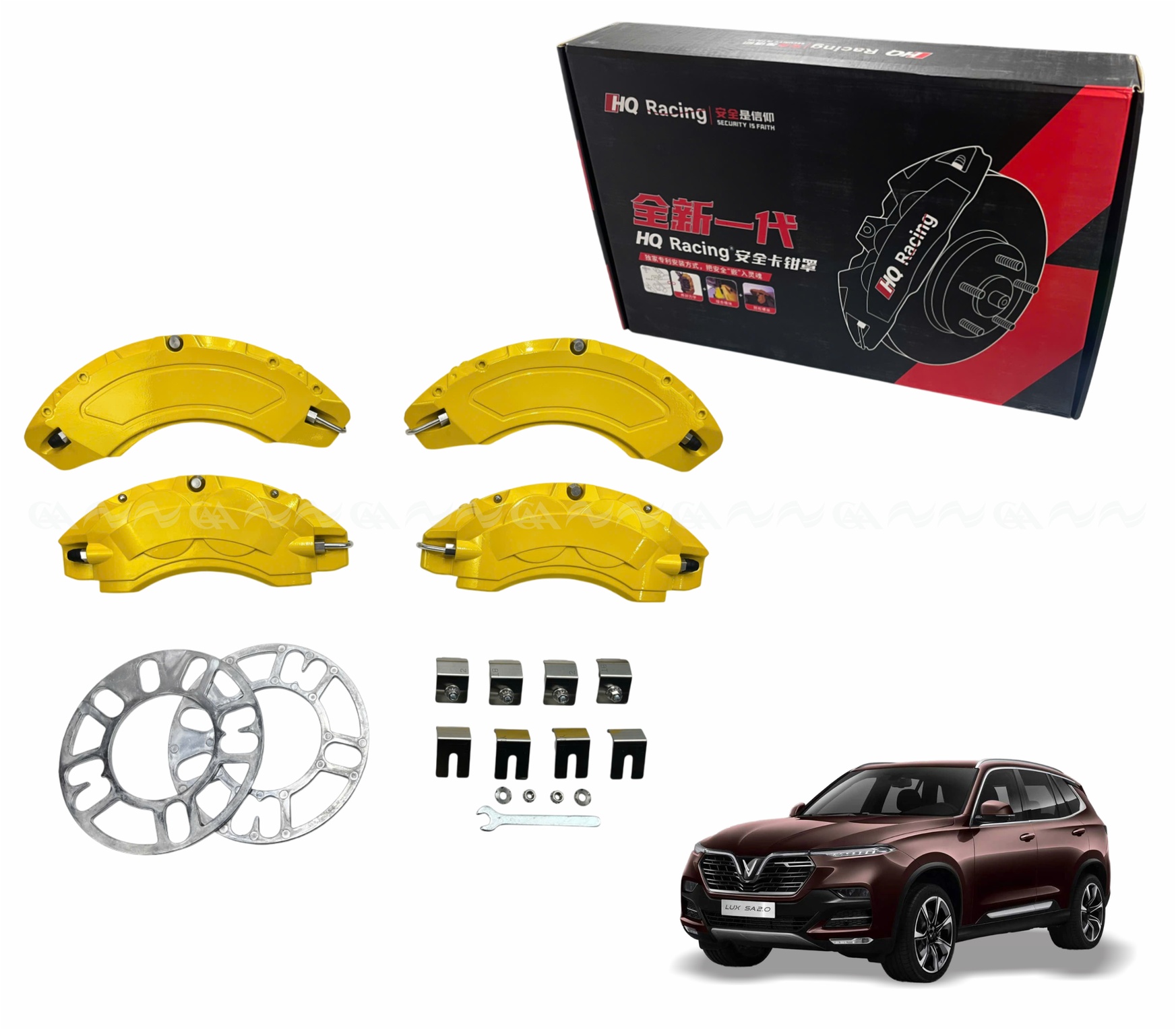 Ốp má phanh HQ Racing Lux SA vàng