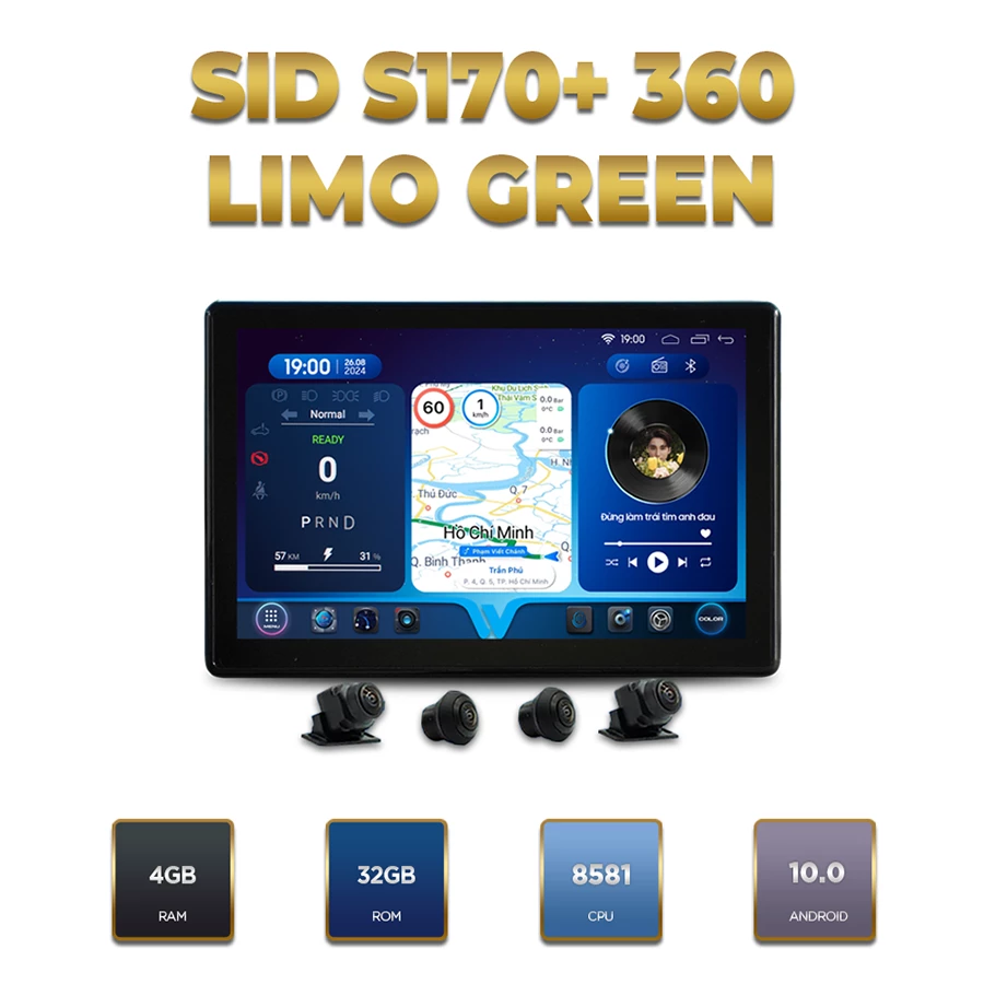 Màn hình Android Winca SID S170+ 360 Limo Green 