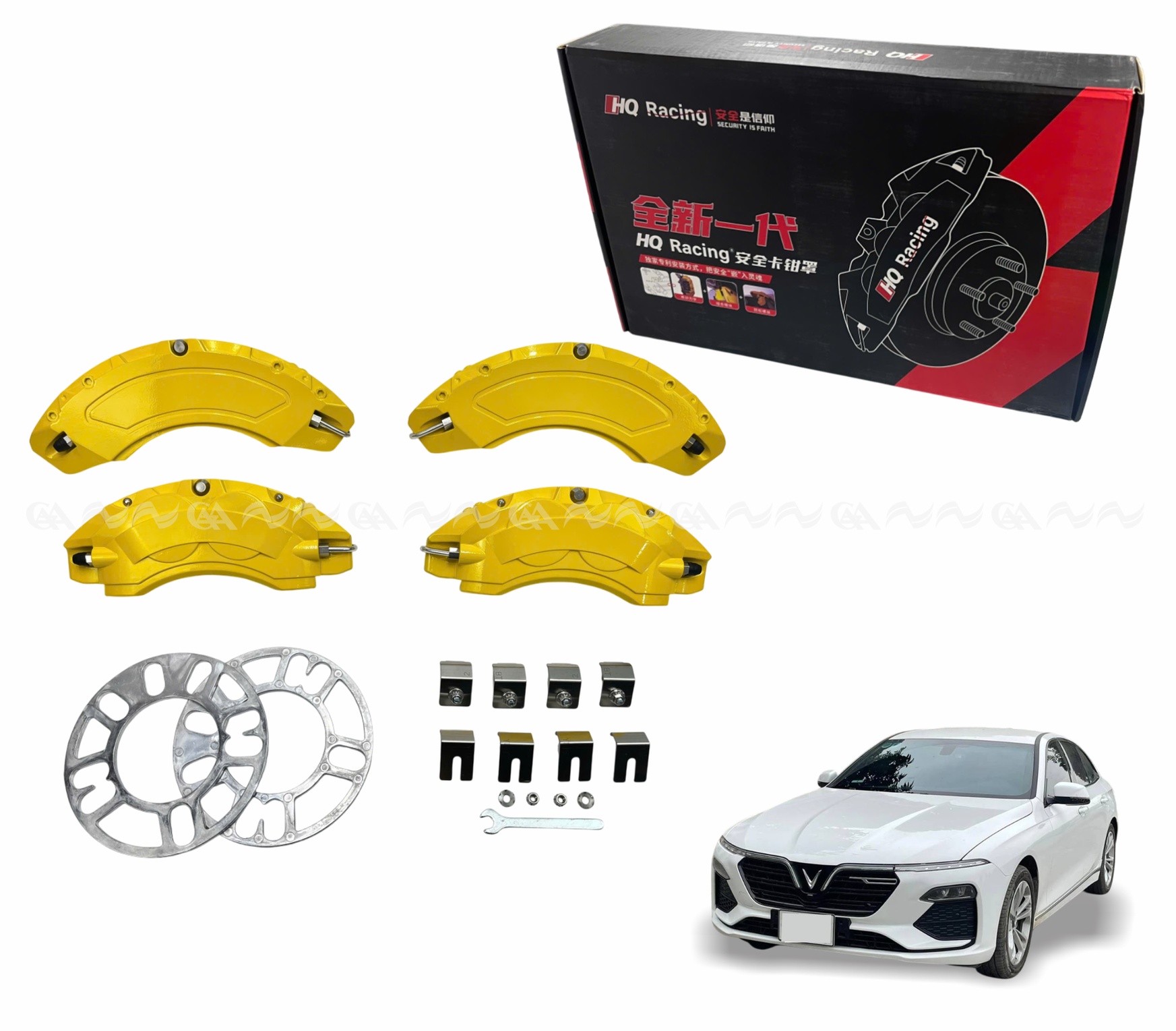 Ốp má phanh HQ Racing Lux A vàng