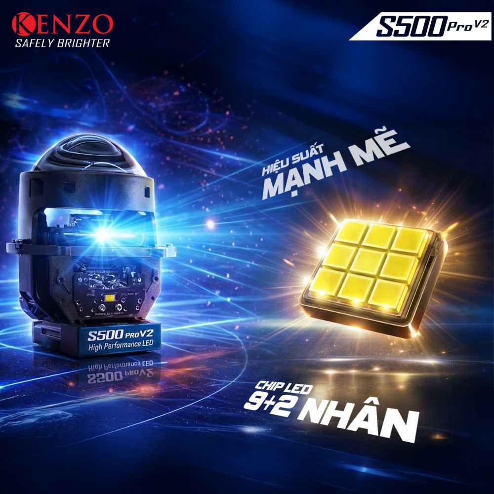 Hộp sản phẩm Bi LED Kenzo S500 Pro V2